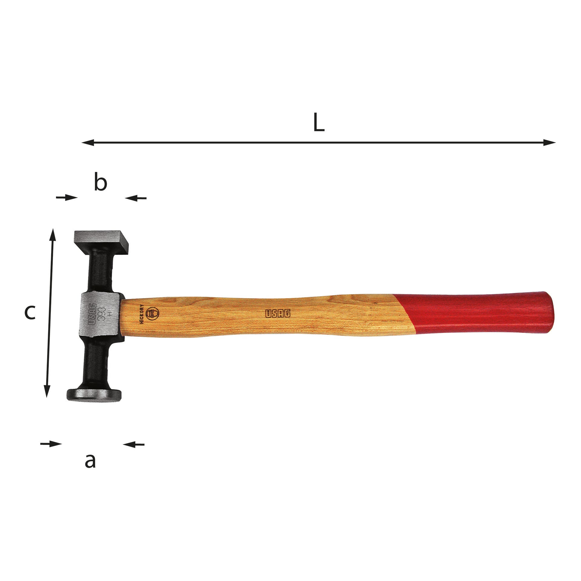 393 - Hammer with flat round and square heads - Usag - U03930001 393 - Hammer with flat round and square heads - Usag - U03930001